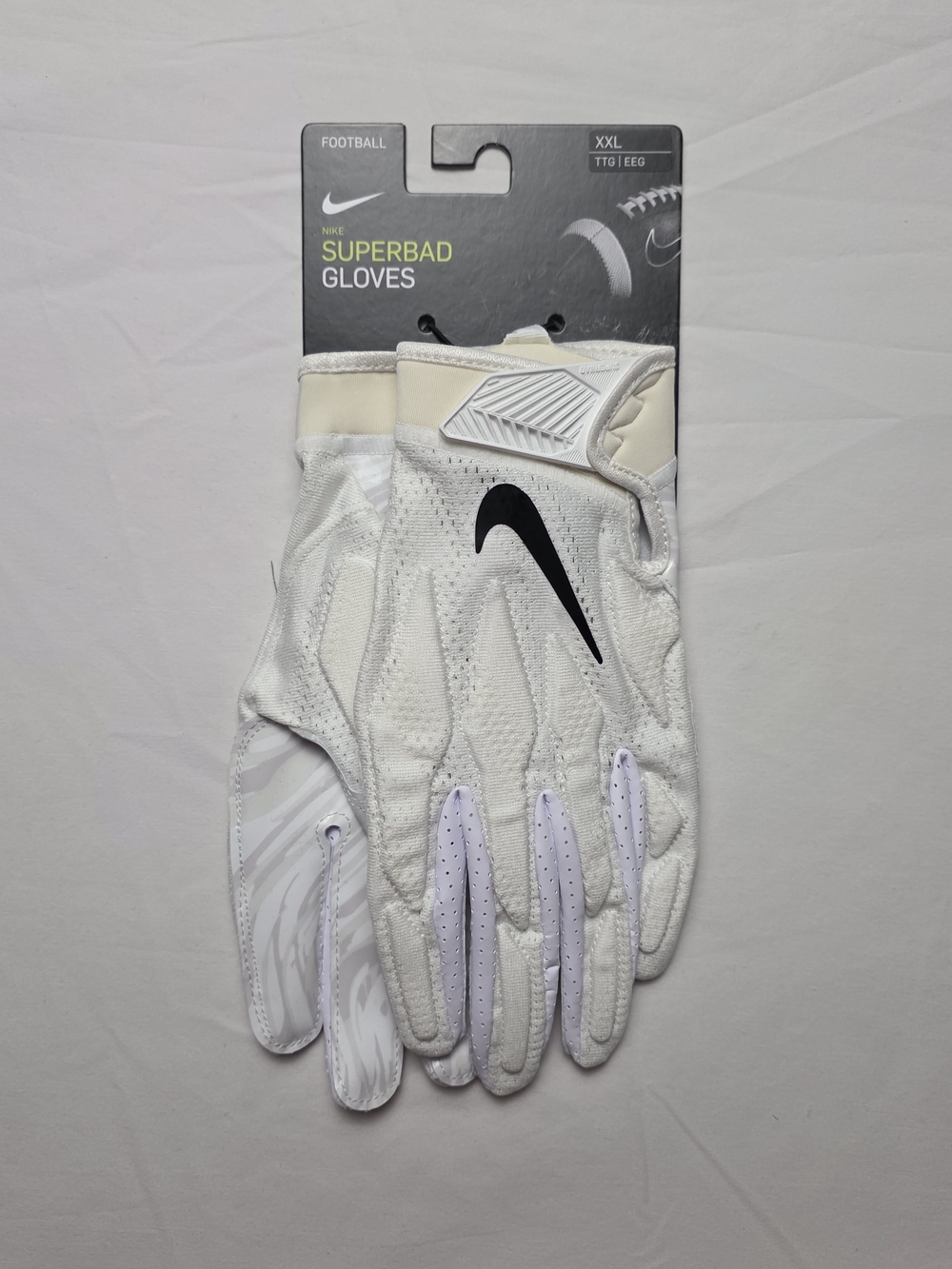 Nike Superbad Football Gloves Men's Size XXL White Black PGF873
